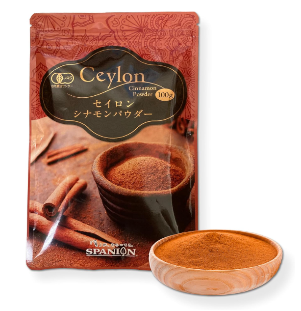 SPANION Ceylon Cinnamon Powder Organic 100g Made in Japan