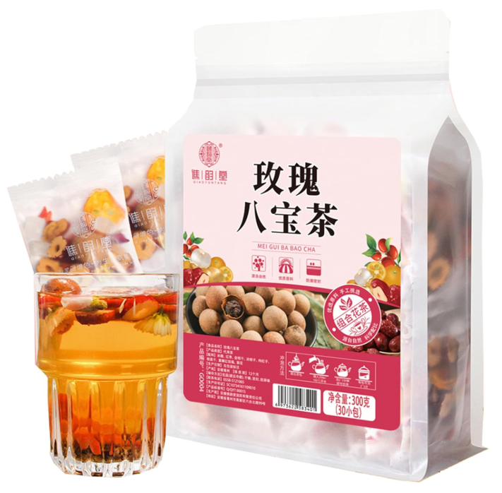 Baramoto Yaho Rose Cinnamon Nutmeg Chrysanthemum Herbal Tea 300g 30 Packets MIHUNTANG Japan